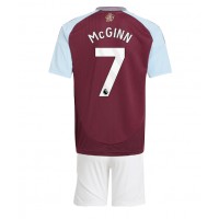 Camiseta Aston Villa John McGinn #7 Primera Equipación Replica 2024-25 para niños mangas cortas (+ Pantalones cortos)